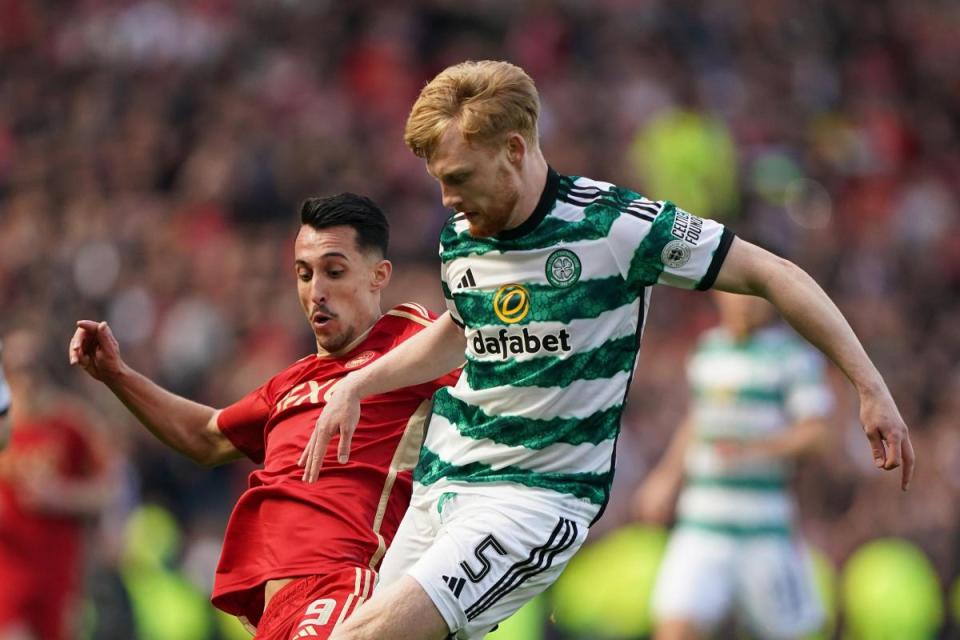 Celtic defender Liam Scales says that the Aberdeen game was a warning for the champions. <i>(Image: PA)</i>