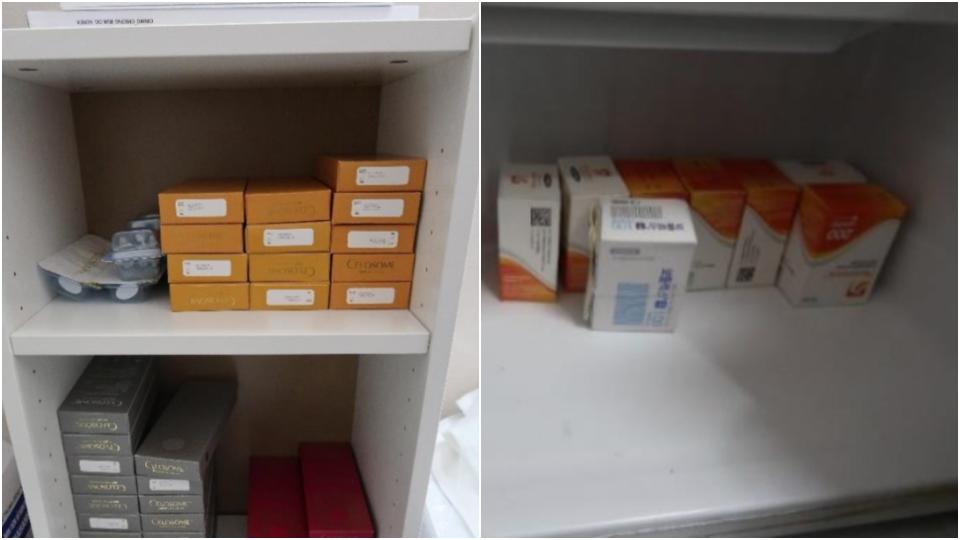 Health products seized from K Beauty salon.  (PHOTOS: Health Sciences Authority)