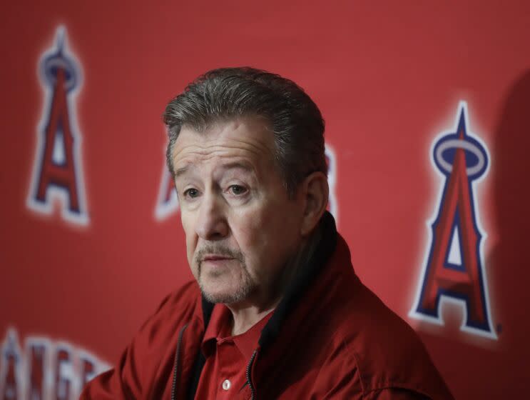 Angels owner Arte Moreno speaks during a news conference on Feb. 18, 2017.