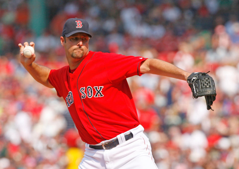 已故的波士頓紅襪蝴蝶球大師Tim Wakefield。(Photo by Jim Rogash/Getty Images)