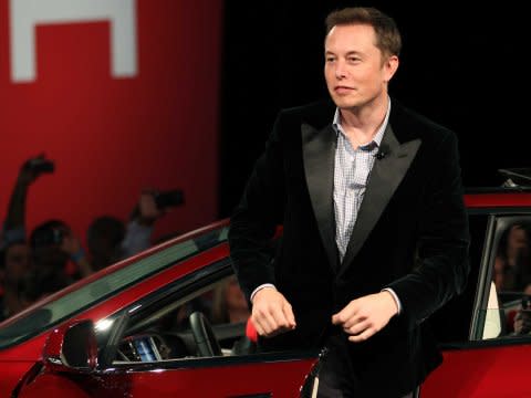 elon musk tuxedo thing model s 2011