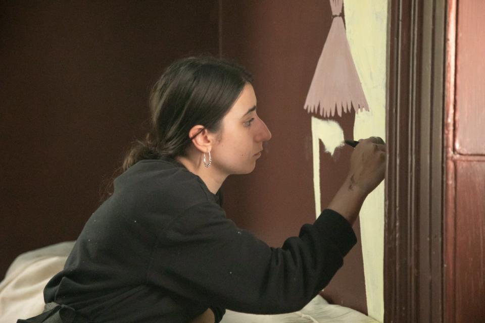 Buse hopes her dark brown walls will feel cocooning (BBC)