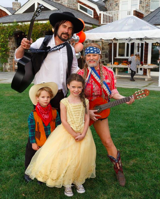 <p>The singer turned fashionista went as her <em>Dukes of Hazzard</em> co-star and friend Willie Nelson (beard, braids, and all) as her hubby, Eric Johnson, kept with the music theme as Waylon Jennings. Their kids, Ace and Maxwell, were “Cowboy Ace and Belle.” (Photo: <a rel="nofollow noopener" href="https://www.instagram.com/p/Ba7v5sWgFYQ/?hl=en&taken-by=jessicasimpson" target="_blank" data-ylk="slk:Jessica Simpson via Instagram;elm:context_link;itc:0;sec:content-canvas" class="link ">Jessica Simpson via Instagram</a>) </p>