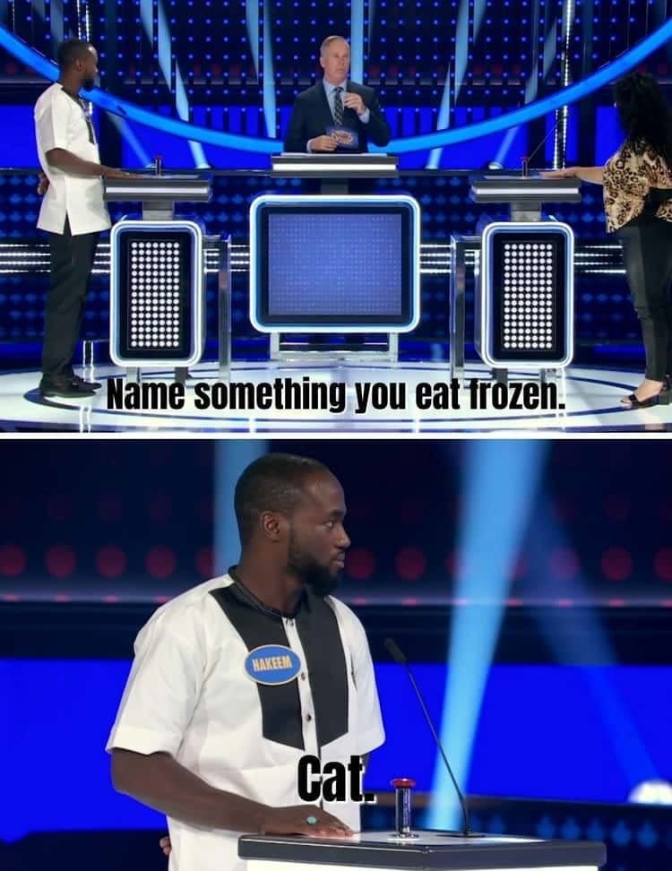 contestant says cat to something you eat frozen