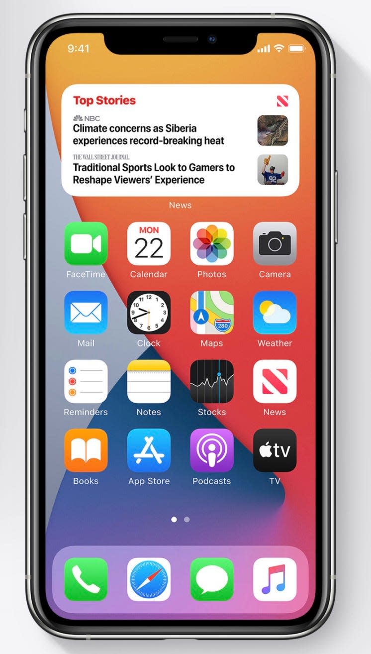 Apple's new home screen via iOS14.
