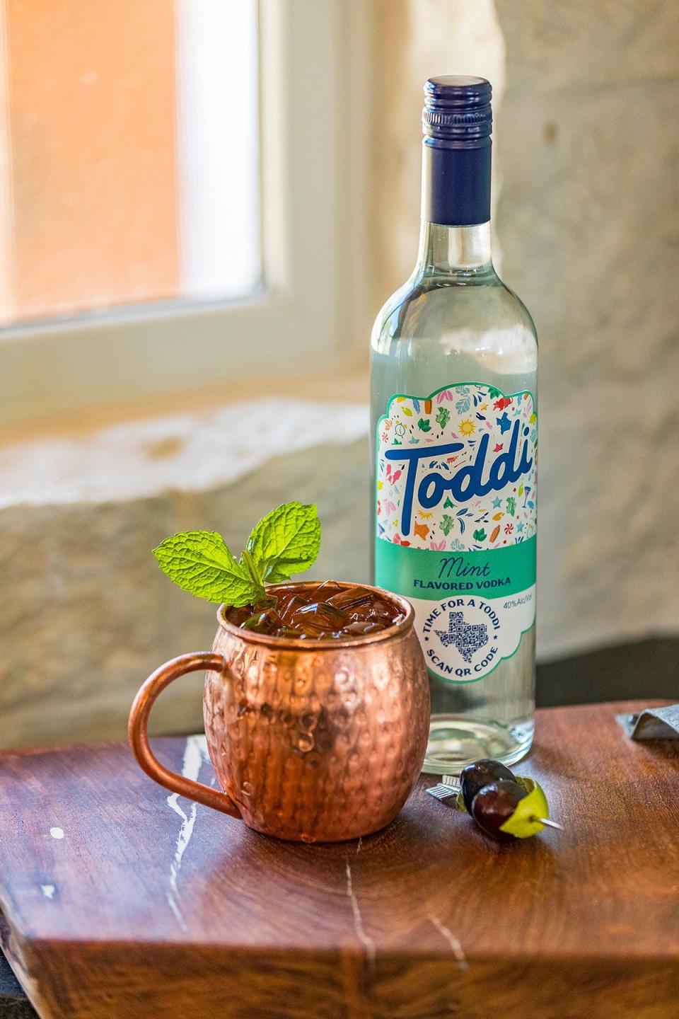 Toddi Vodka offers several flavored vodkas, including mint and vanilla cream.