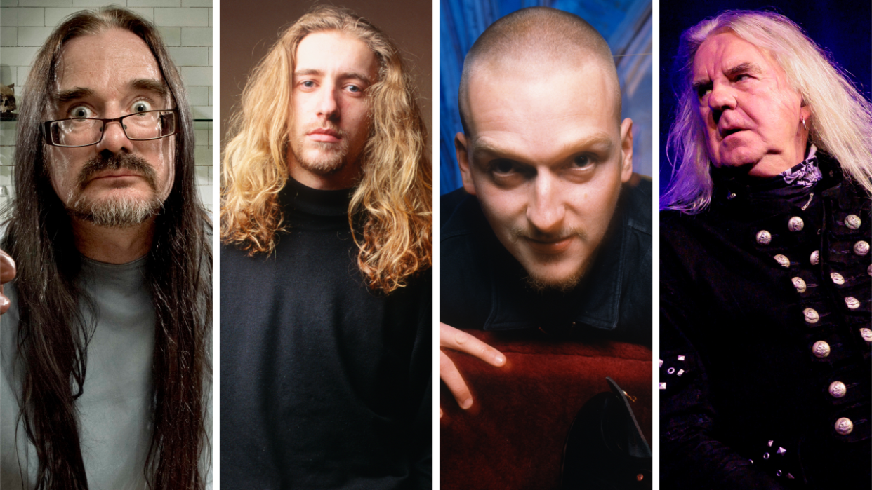  Photos of British metal bands Carcass, Paradise Lost, Godflesh and Saxon. 