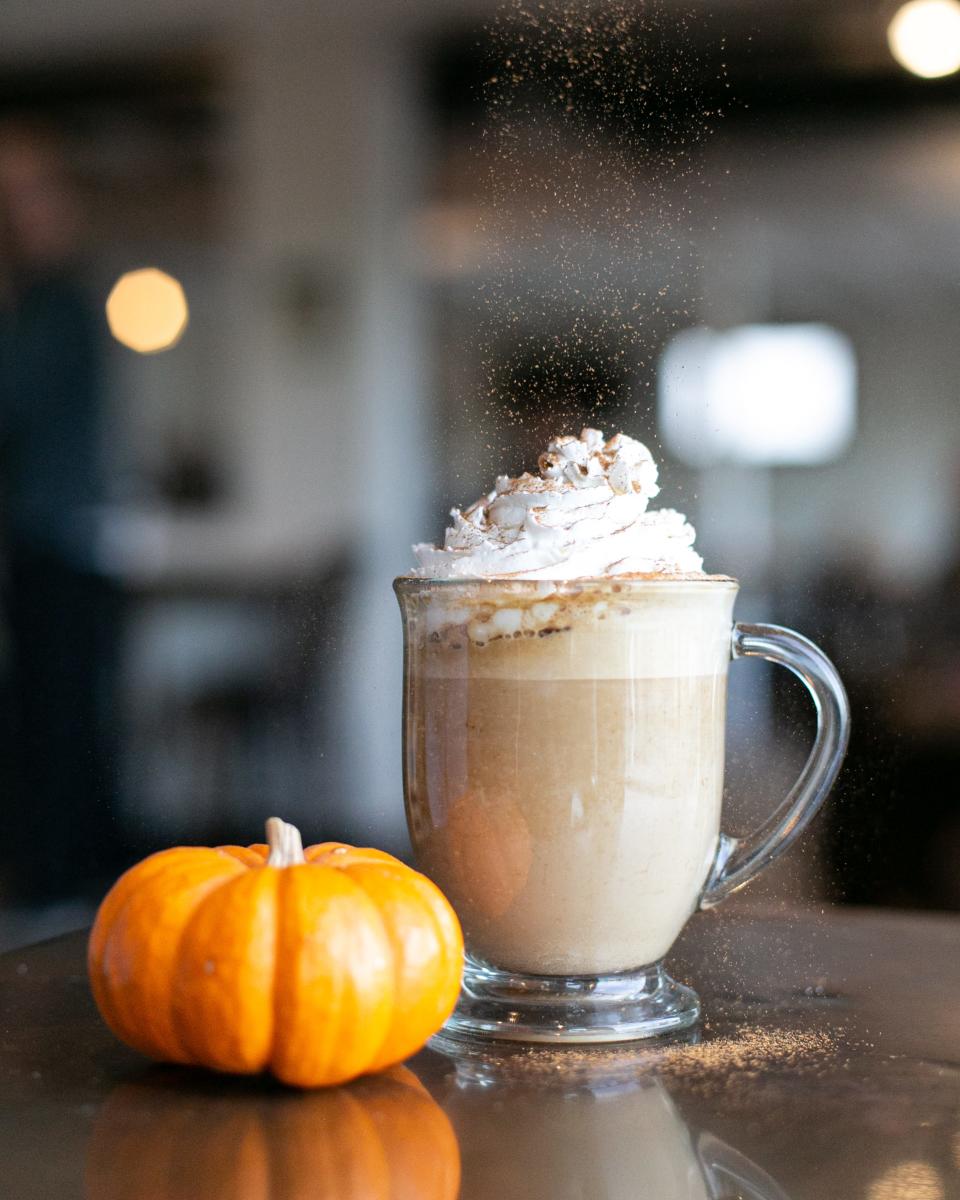 A classic pumpkin spice latte from How You Brewin in Surf City.