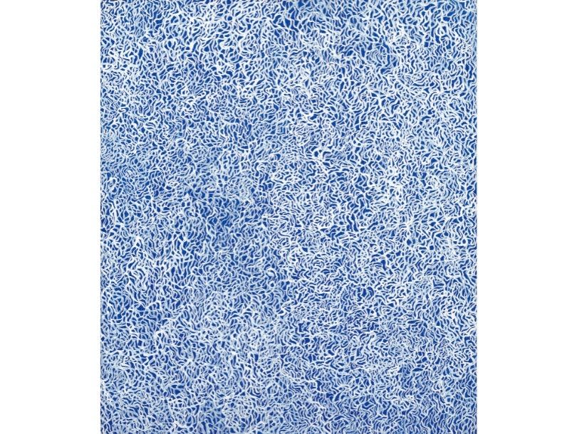▲草間彌生《雨之二》壓克力彩 畫布，53 × 45.5 cm，1988年作，估價300萬至500萬港幣。（圖/中國嘉德(香港)提供）