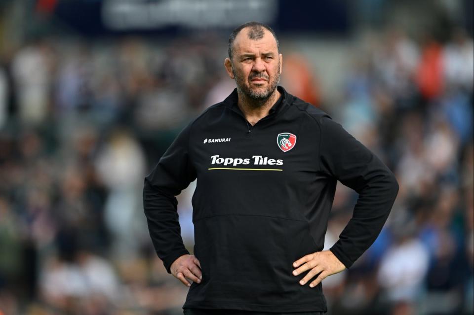 Michael Cheika replaced Dan McKellar at the helm at Leicester this summer   (Getty Images)