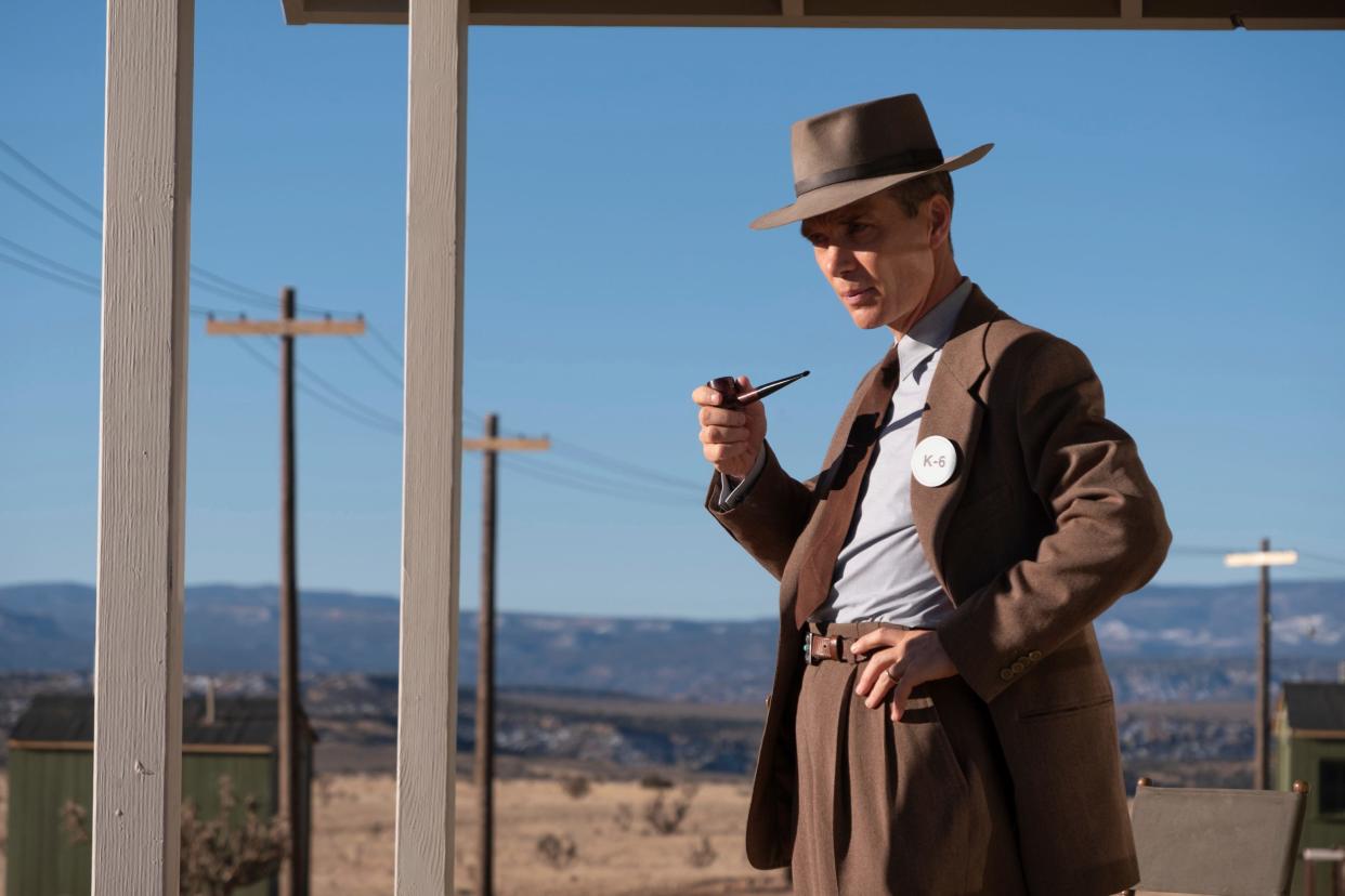 Cillian Murphy plays physicist J. Robert Oppenheimer in "Oppenheimer." Christopher Nolan's historical drama leads the field with 13 Academy Award nominations.