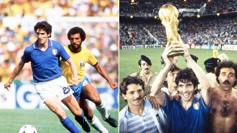 Pictured here, Paolo Rossi during Italy's 1982 World Cup triumph.