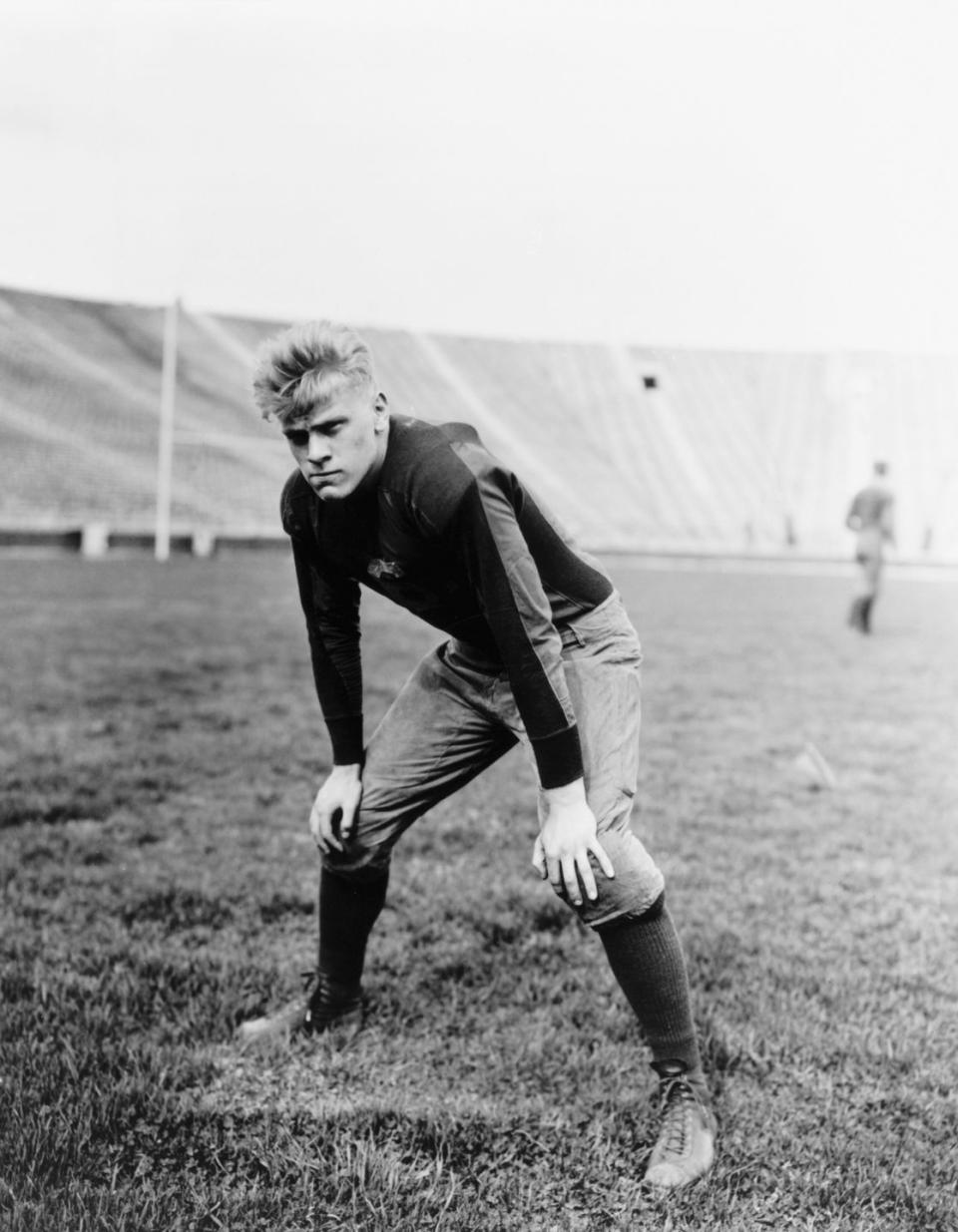 gerald ford in football garb