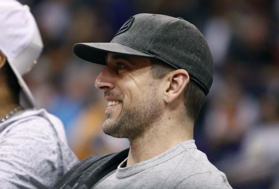 Aaron Rodgers got an Iowa high school class out of its final exam with one simple tweet. (AP)