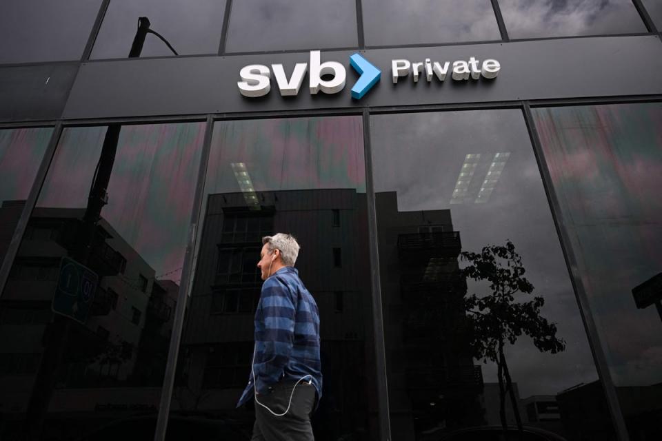 In the present unfolding events, today is shaping up to be one of hope to match the cheering spring weather, with shares rising after the takeover of Silicon Valley Bank.  (AFP via Getty Images)