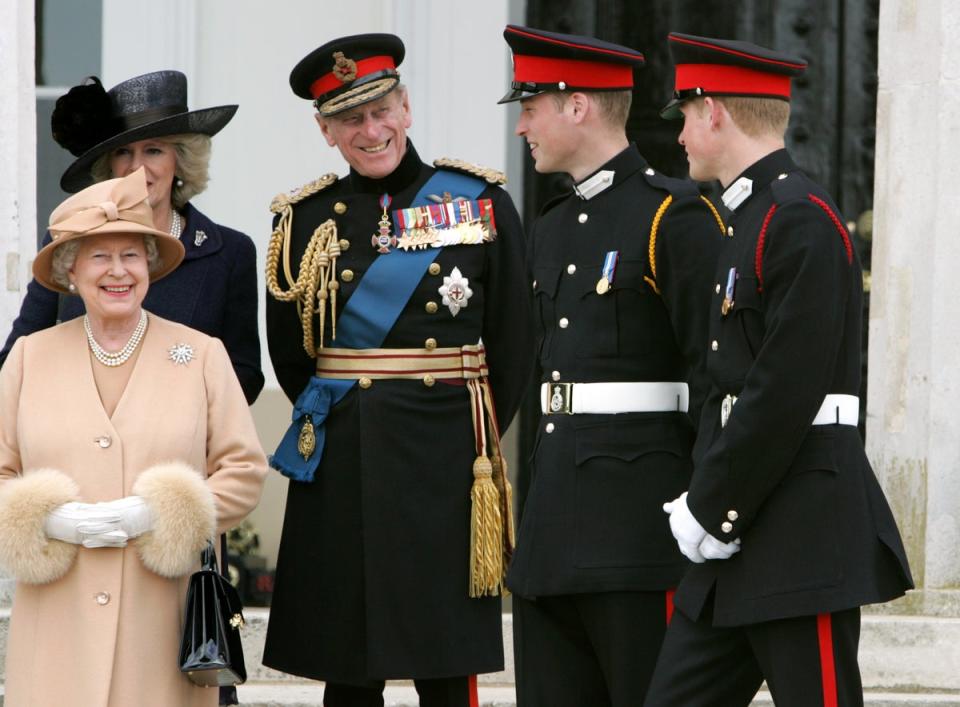 The Queen, Harry and the royal family at the parade in 2006 (PA) (PA Wire)