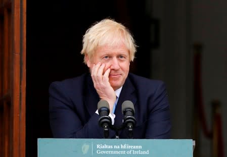 Britain's Prime Minister Boris Johnson meets with Ireland's Prime Minister (Taoiseach) Leo Varadkar in Dublin