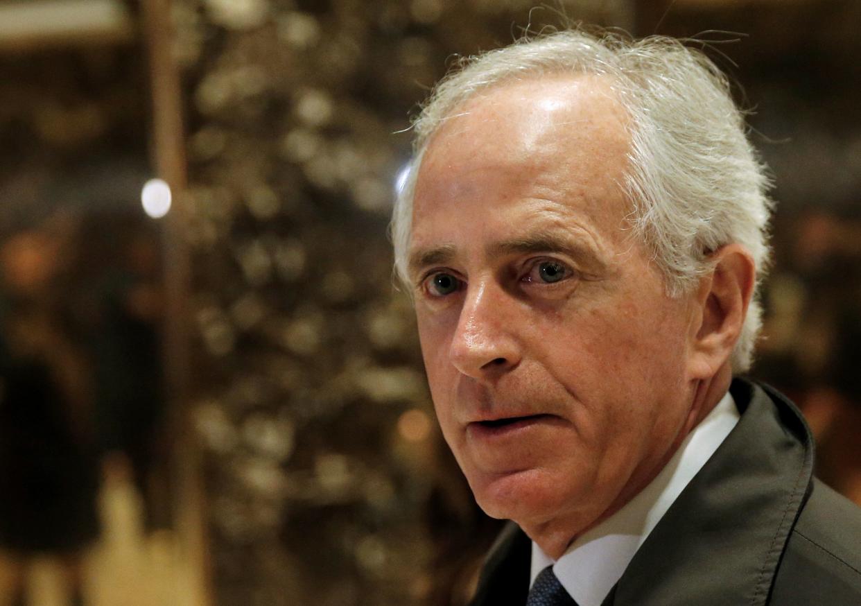 Sen. Bob Corker (R-Tenn.) has this crazy idea that a bill to overhaul&nbsp;part of the nation's health care system deserves&nbsp;public hearings and media analyses. (Photo: Mike Segar/Reuters)