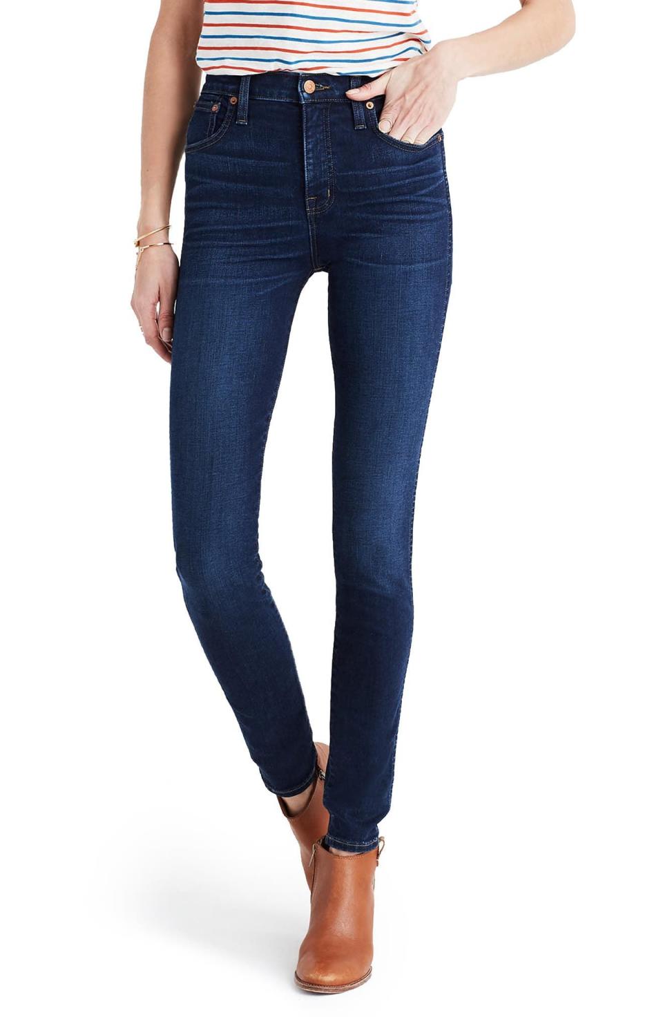 9) High Rise Skinny Jeans