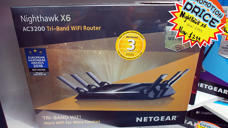 For people looking for a tri-band AC3200 router, Netgear has a Nighthawk X6. It’s available at S$299 (U.P. S$399), at Suntec Hall 601 (Booth 6138) or at L3 (Booth 307).
