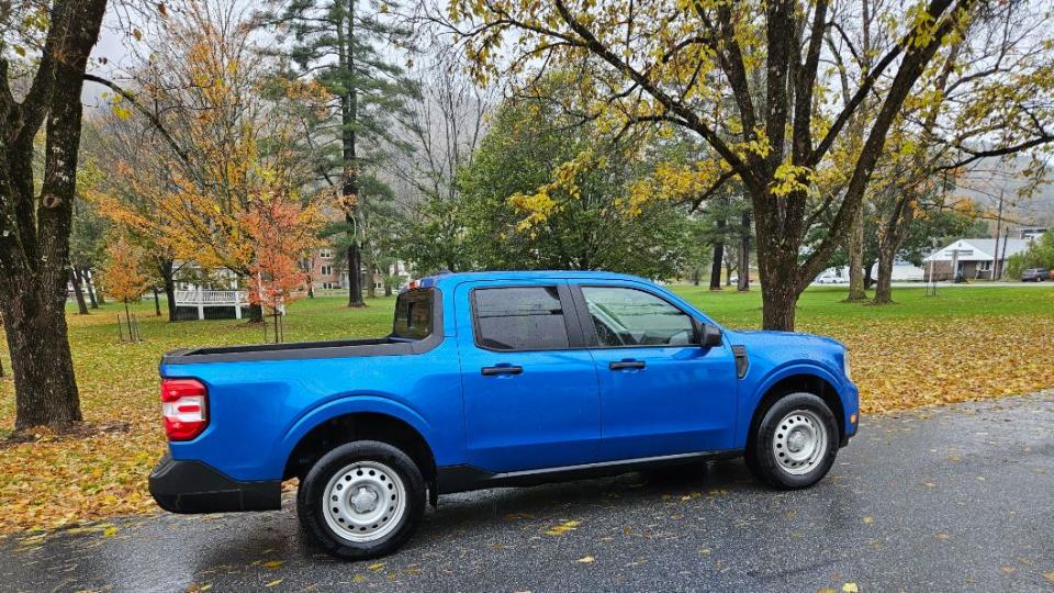 blue ford maverick new england fall colors tour