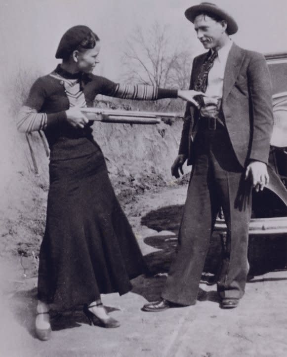 On November 19, 1932, Bonnie Parker and Clyde Barrow carried out the first of their series of bank robberies. The notorious gangsters would meet their end just four years later. File Photo courtesy the FBI