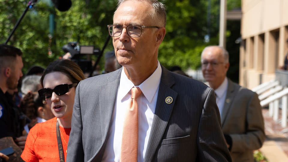 Rep. Jared Huffman departs a House Democratic Caucus meeting at Democratic National Committee headquarters on Capitol Hill July 9, 2024. - Francis Chung/POLITICO/AP