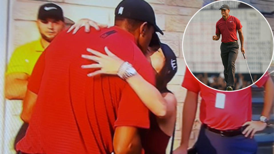 Woods’ new love interest created quite a stir. Pic: Twitter