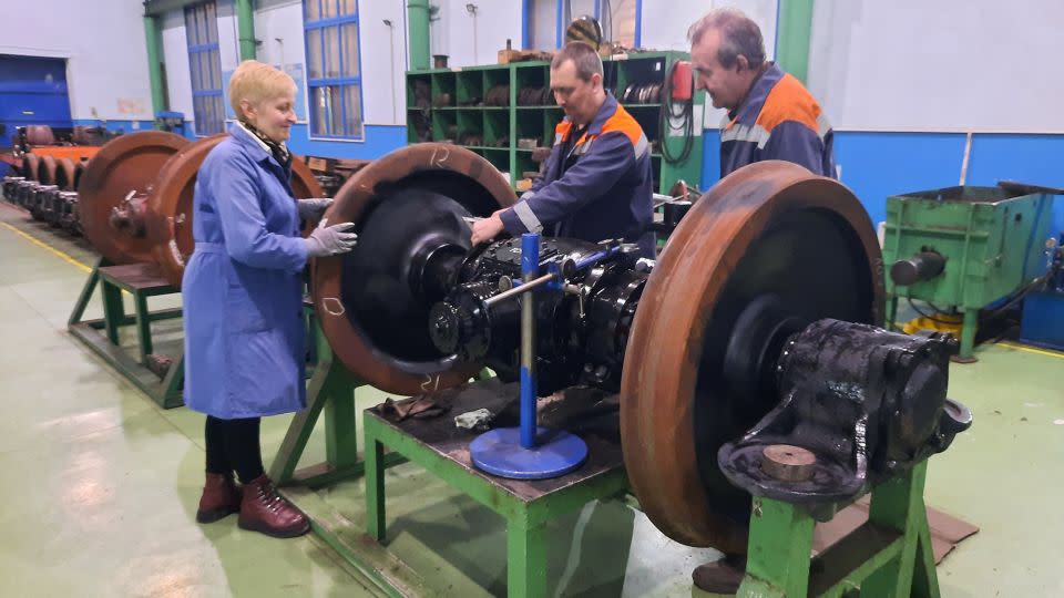 Halyna Shevchenko, left, is among the Ukrainian women stepping up during the war to do what have traditionally been seen as "men's jobs." - Department of Information Policy and Public Strategic Communications