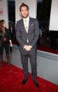 "Chuck's" Zachary Levi rocked a plaid suit and an odd 'do as he represented the NBC show. (01/11/2012)