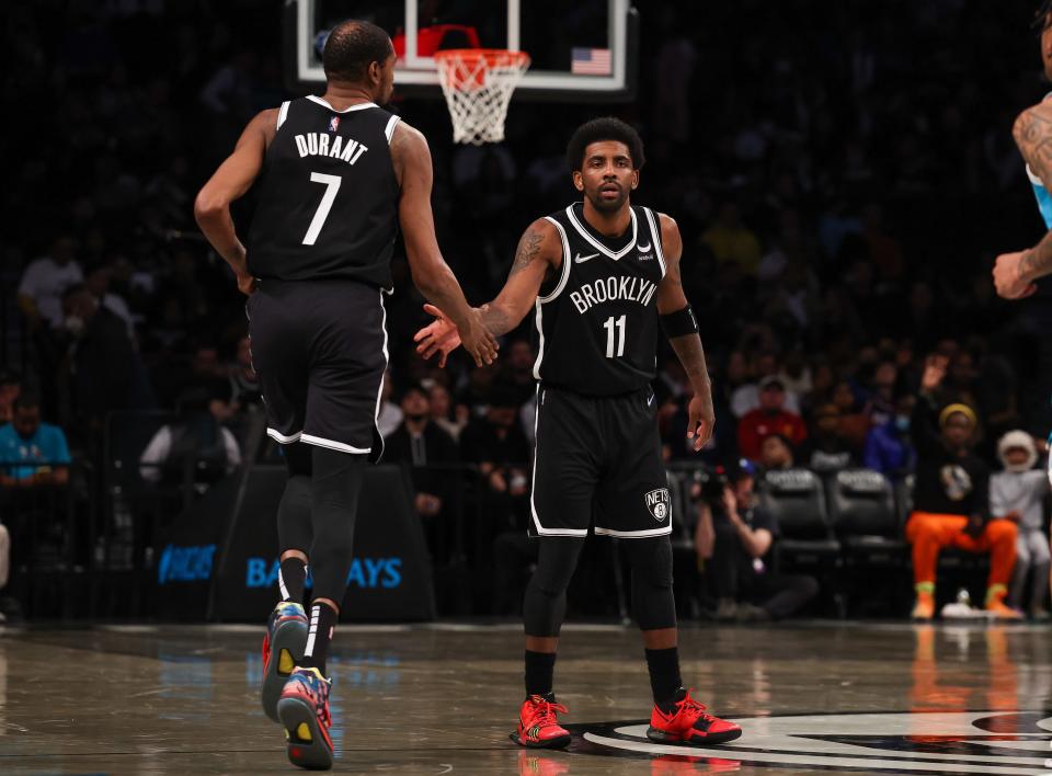 Kyrie Irving and Kevin Durant have played just 57 regular-season and playoff games together for the Nets.