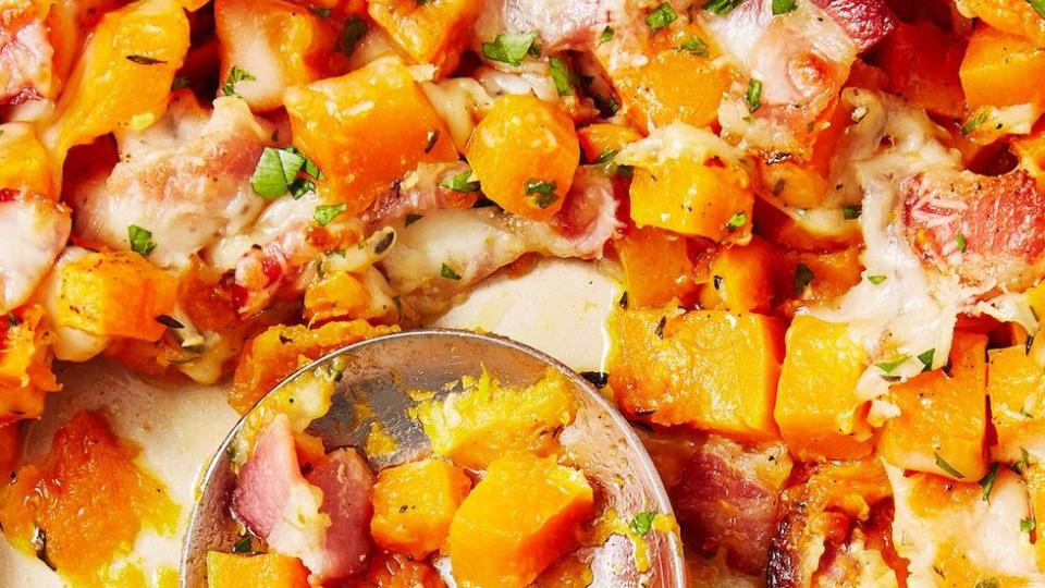 cheesy bacon butternut squash