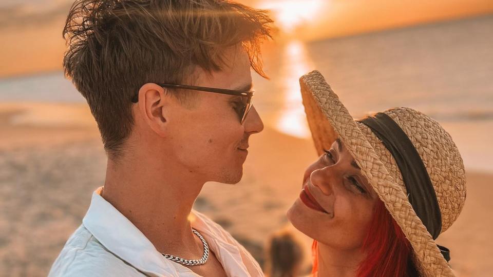A close-up photo of Joe Sugg and Dianne Buswell