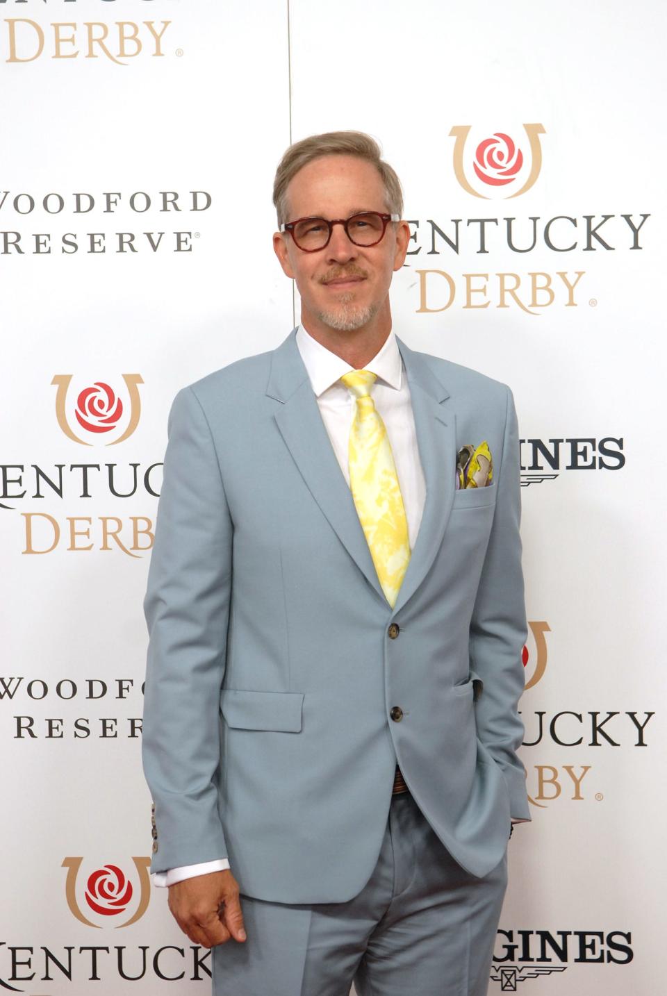 Film producer Joey McFarland poses for a photo on the Derby red carpet.  Maggie Huber/Special to Courier-Journal May 7, 2022