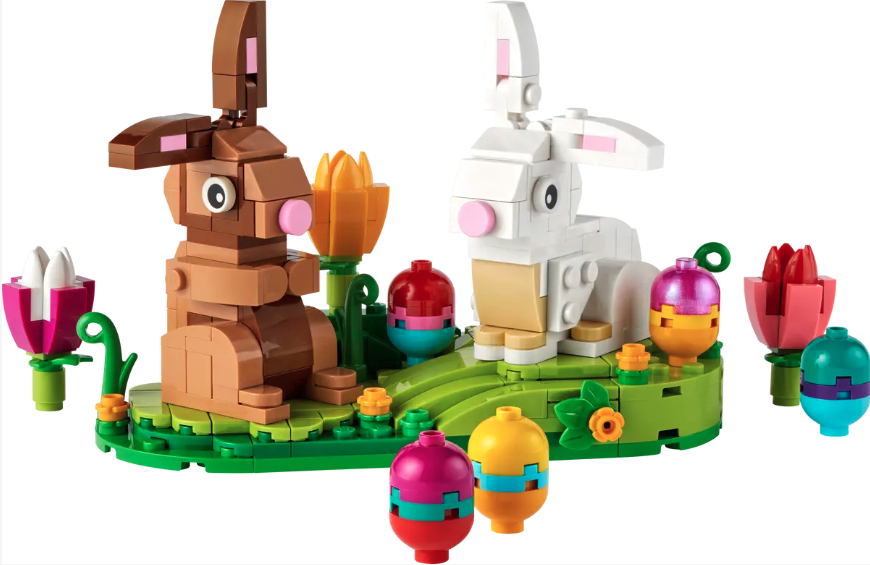 Easter Rabbits Display. Image via Lego.