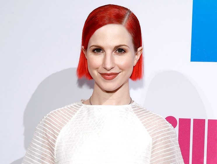 NEW YORK, NY - DECEMBER 12: Hayley Williams attends 2014 Billboard Women In Music Luncheon at Cipriani Wall Street on December 12, 2014 in New York City. (Photo by John Lamparski/WireImage)