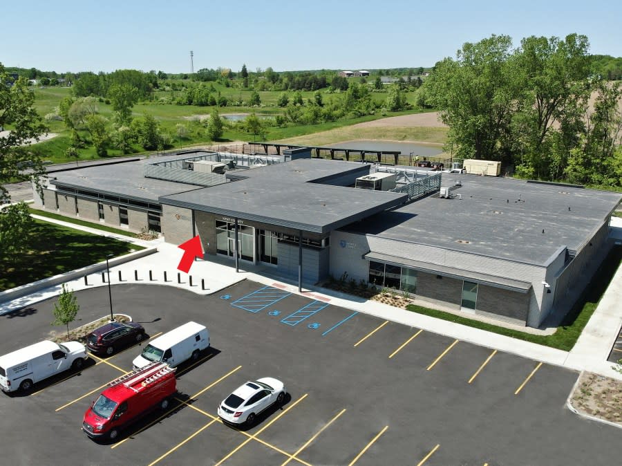 An image provided by the Kent County Animal Shelter shows where the new microchip scanning station is located at the Kent County North Campus near Cedar Springs. 