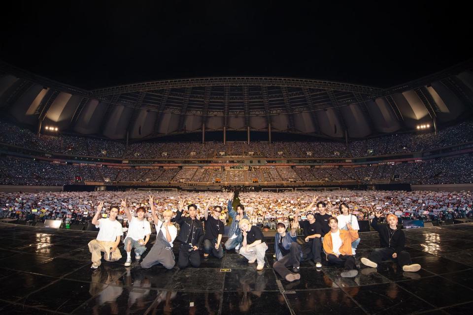 SEVETEEN上月底剛結束在首爾世界盃競技場的演唱會。（翻攝自X@pledis_17）