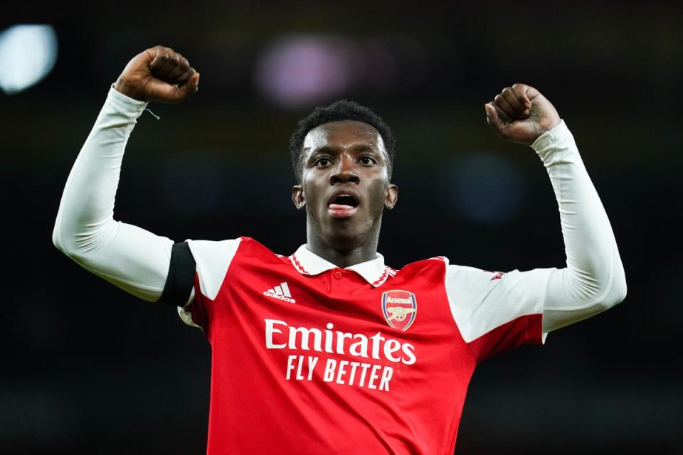 Eddie Nketiah wants to play Champions League football with Arsenal next season (Nick Potts/PA) (PA Wire)