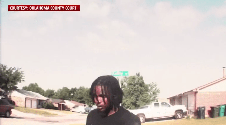 A clip from the music video being used by officials. {Oklahoma County Courts}