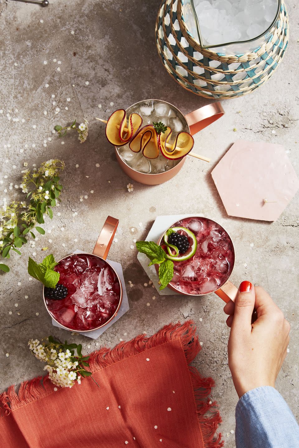 Enjoy thyme-plum moscow mules.