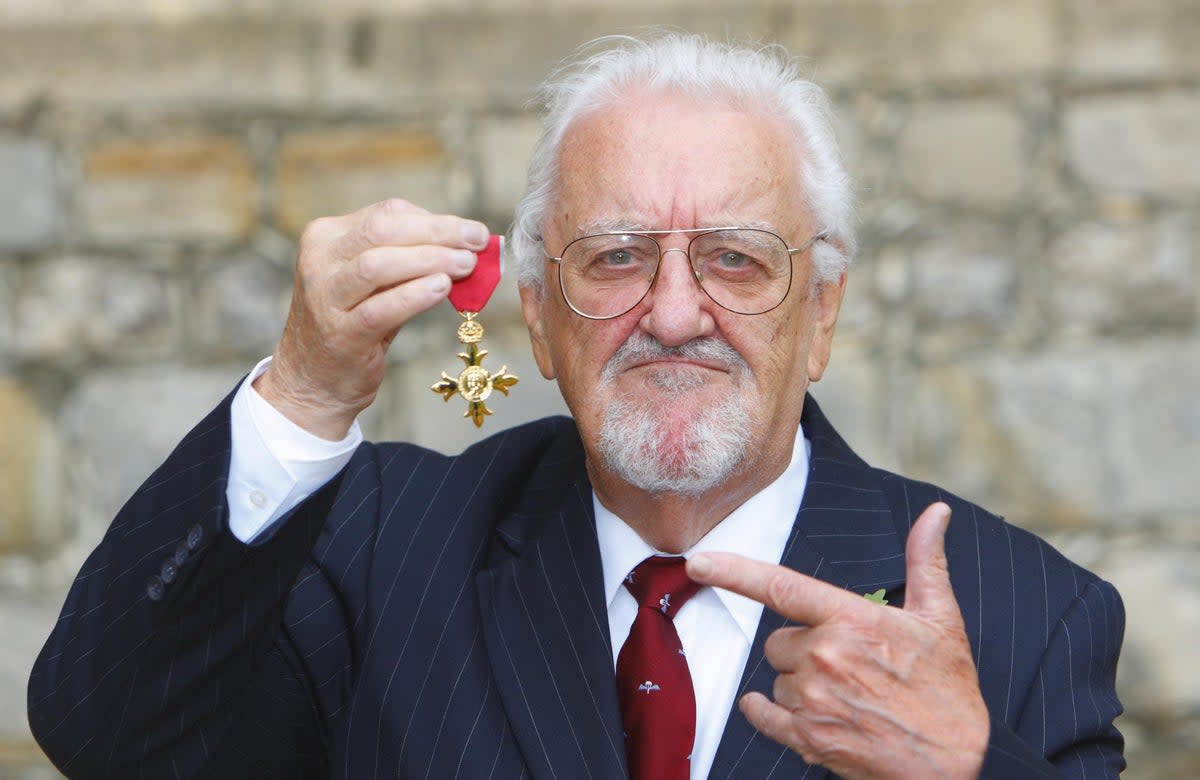 Bernard Cribbins with his Officer of the British Empire (OBE) medal after receiving it during an Investiture ceremony from the Princess Royal at Windsor Castle (PA Archive)