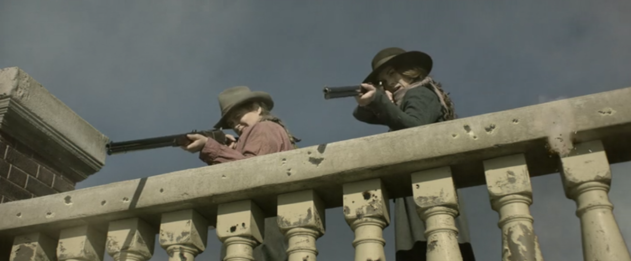 Merritt Wever, left, and Michelle Dockery in <em>Godless</em>. (Photo: Netflix)