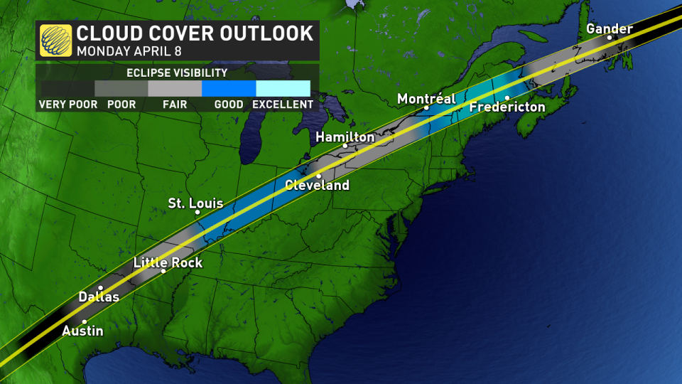 Cloud Cover Outlook Eclipse North America April 4 2024