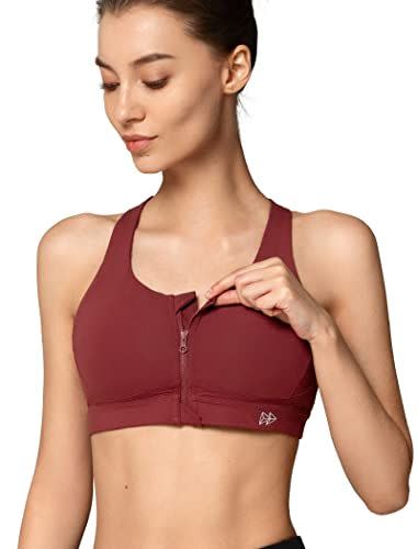 8) Strappy Zip Front Sports Bra