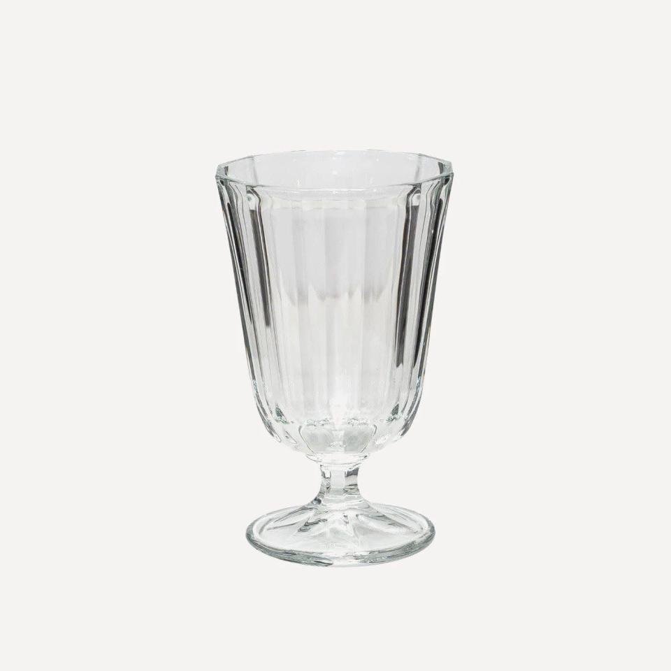 <p>Made in Portugal from soda lime glass, these robust short stemmed wine glasses feel like something you’d find in a cafe or bistro in the south of France and we are all about replicating those holiday vibes at home. £6, <a href="https://www.yodandco.com/products/anna-wine-glass" rel="nofollow noopener" target="_blank" data-ylk="slk:yodandco.com" class="link ">yodandco.com</a></p>