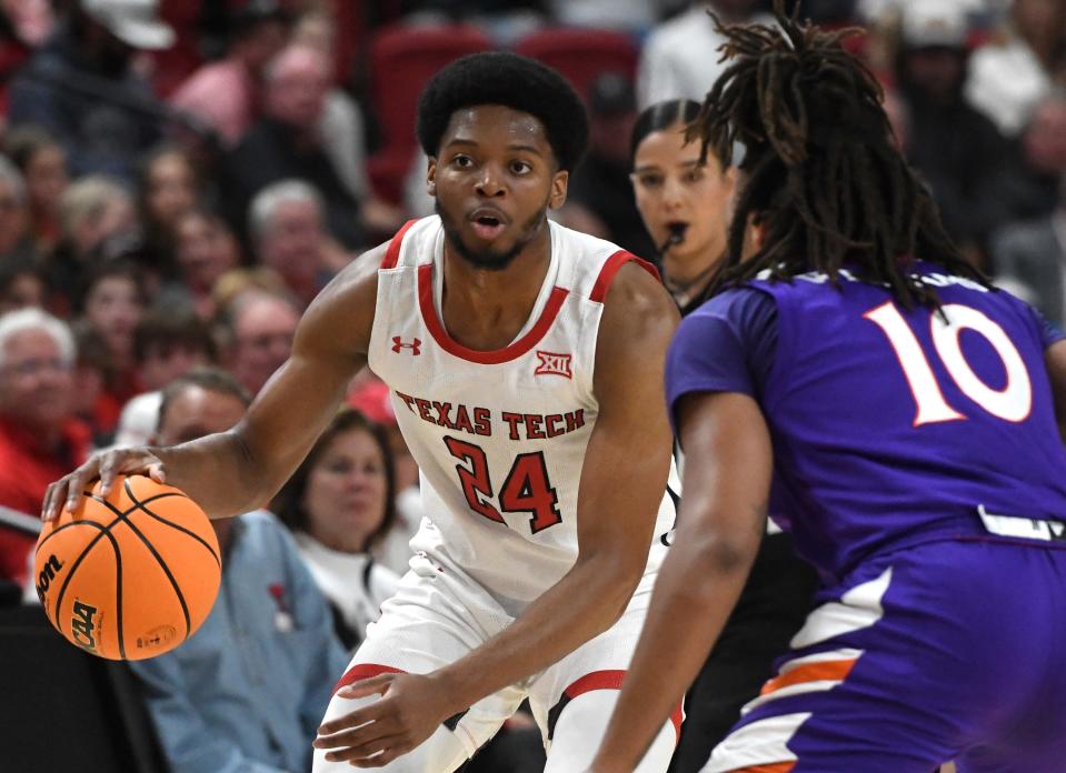 Junior guard Kerwin Walton (24) averages nearly 15 minutes per game off the bench, most among Texas Tech reserves. The transfer from North Carolina has gone scoreless the past four games, however.