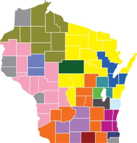 This table and corresponding map shows access to child care across Wisconsin, and the changes in that access from 2015 to 2021. The report defines access as the number of children per child care worker. The more children per child care worker, the less access an area has.