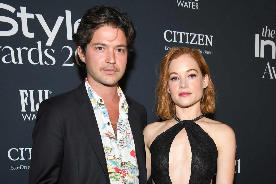 <p>Jon Kopaloff/Getty</p> (L) Thomas McDonell and Jane Levy