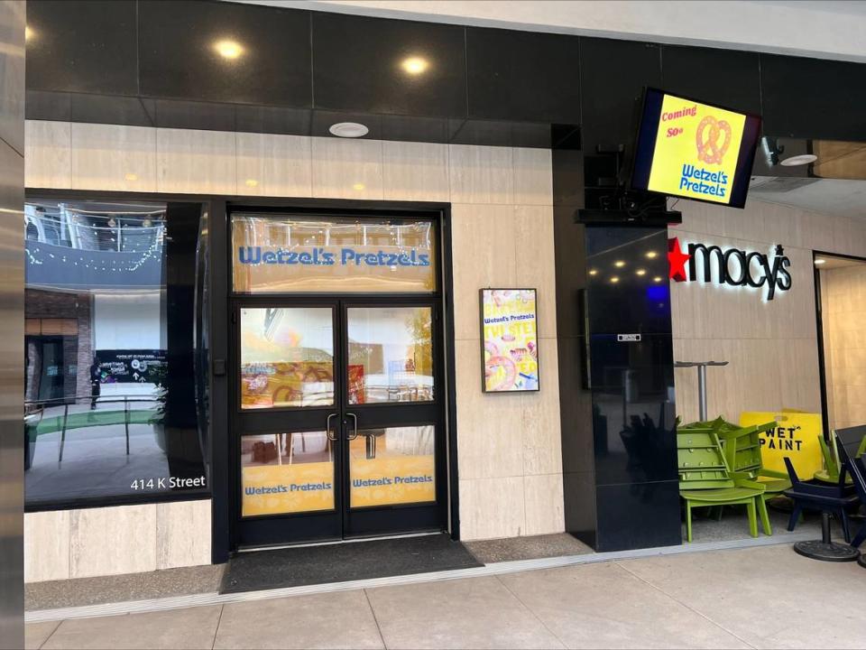 Wetzel’s Pretzels is open at 414 K St. in downtown Sacramento.